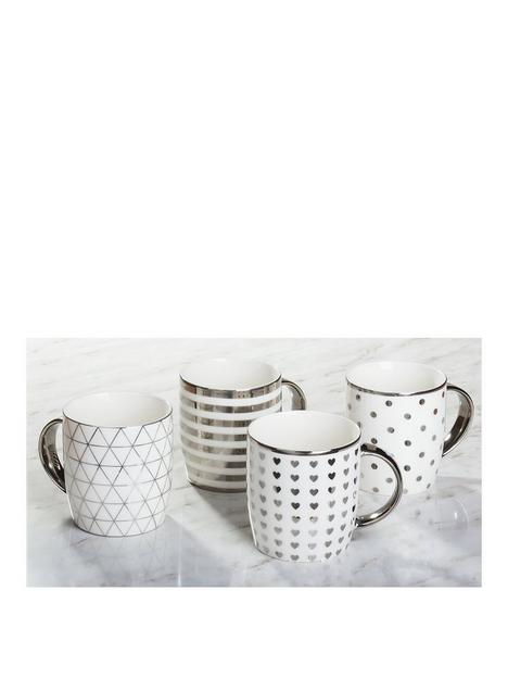 waterside-metallic-silver-mugs-ndash-set-of-4