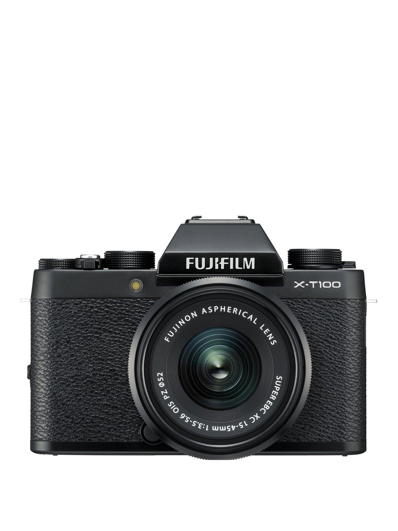 Fujifilm X-T100 Mirrorless, 24.2Mp, 3 Inch Tilt Lcd, 4K, Digital Camera (Black) With Xc 15-45Mm Black Lens Kit