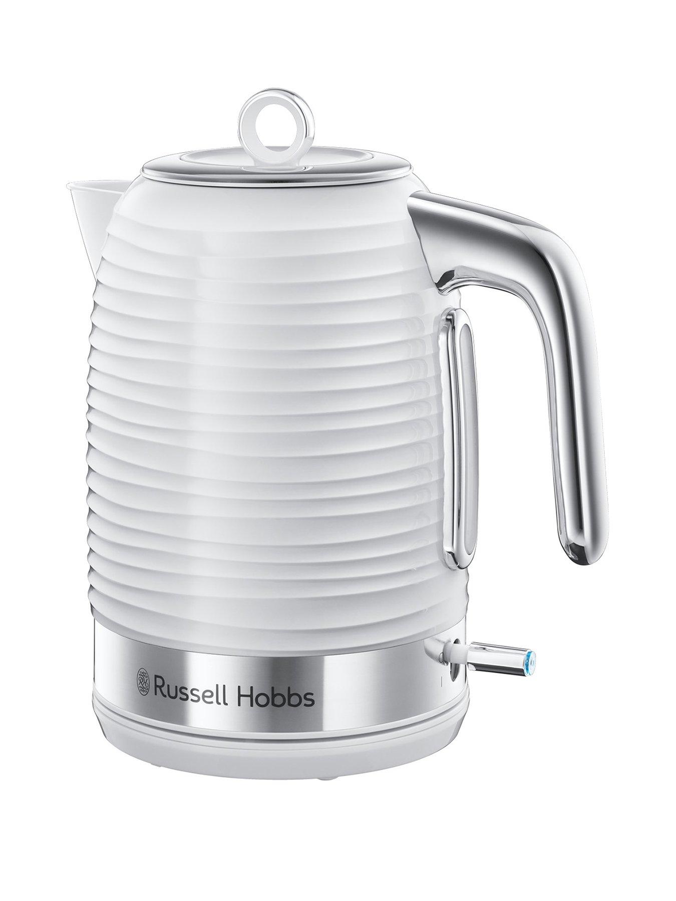 Product photograph of Russell Hobbs Inspire Textured White Plastic Kettle - 24260 from very.co.uk