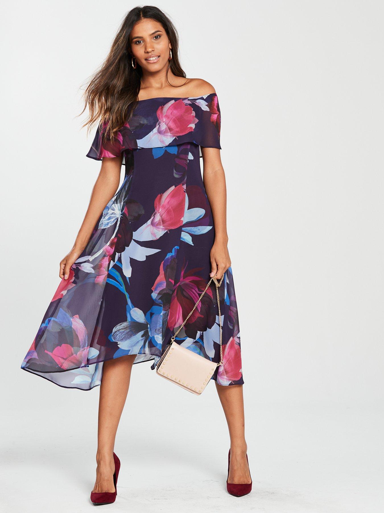 wallis floral bardot dress