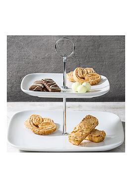 Product photograph of Waterside Two-tiered Cake Stand from very.co.uk