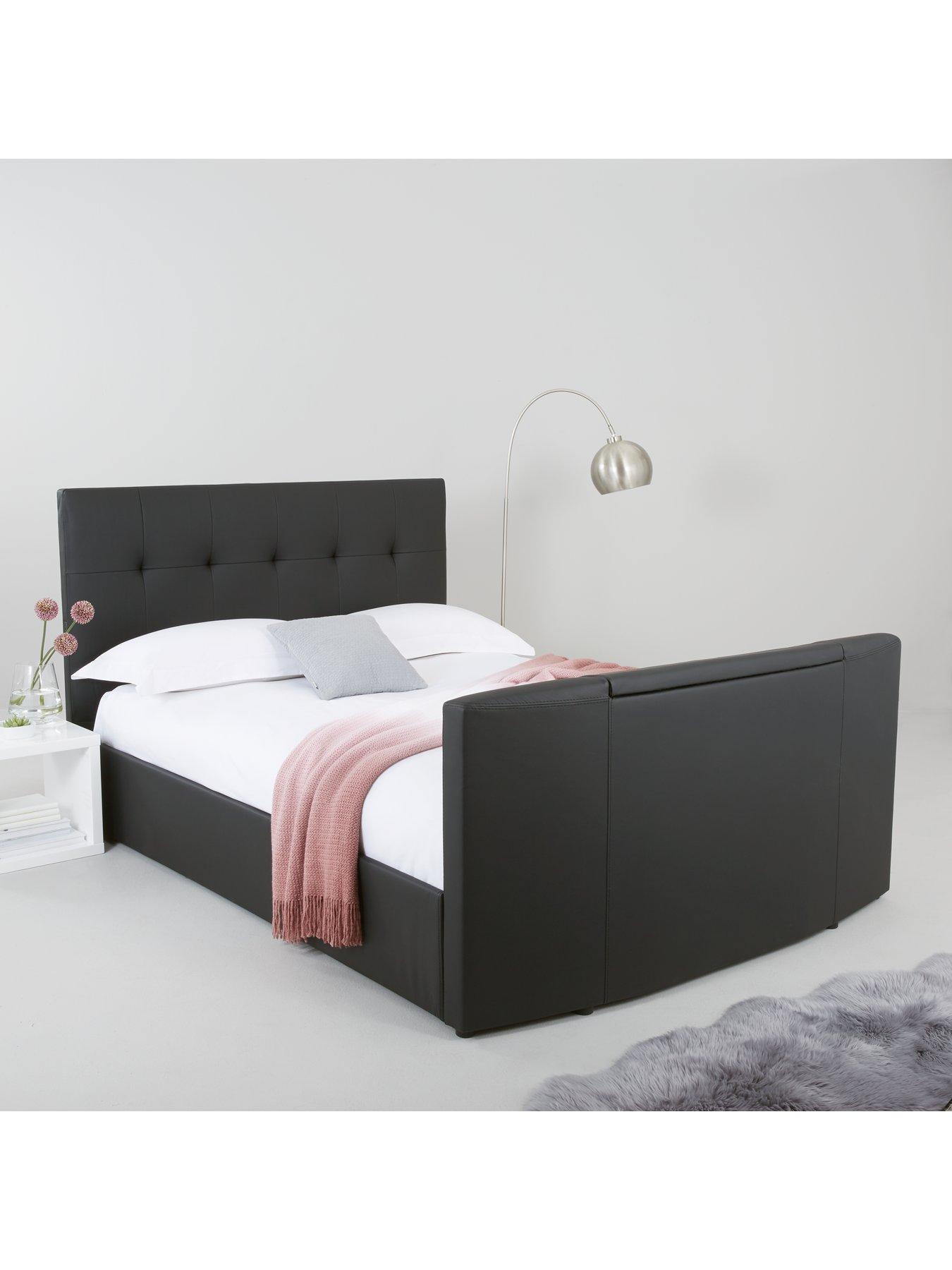 Rialto Faux Leather Tv Bed With Bluetooth Usb Charging And