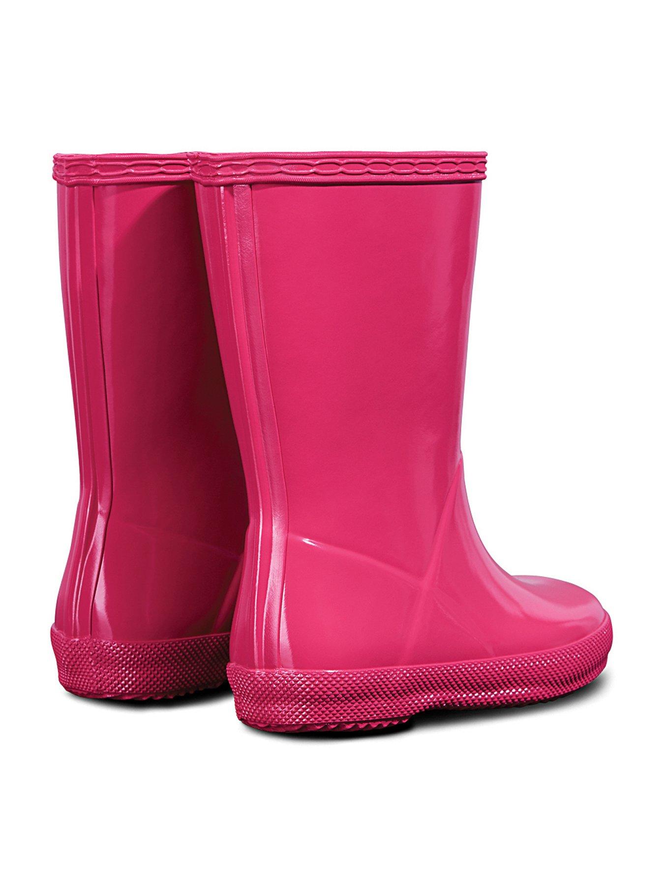 Kids Original Infant First Classic Gloss Wellington Boots - Bright Pink