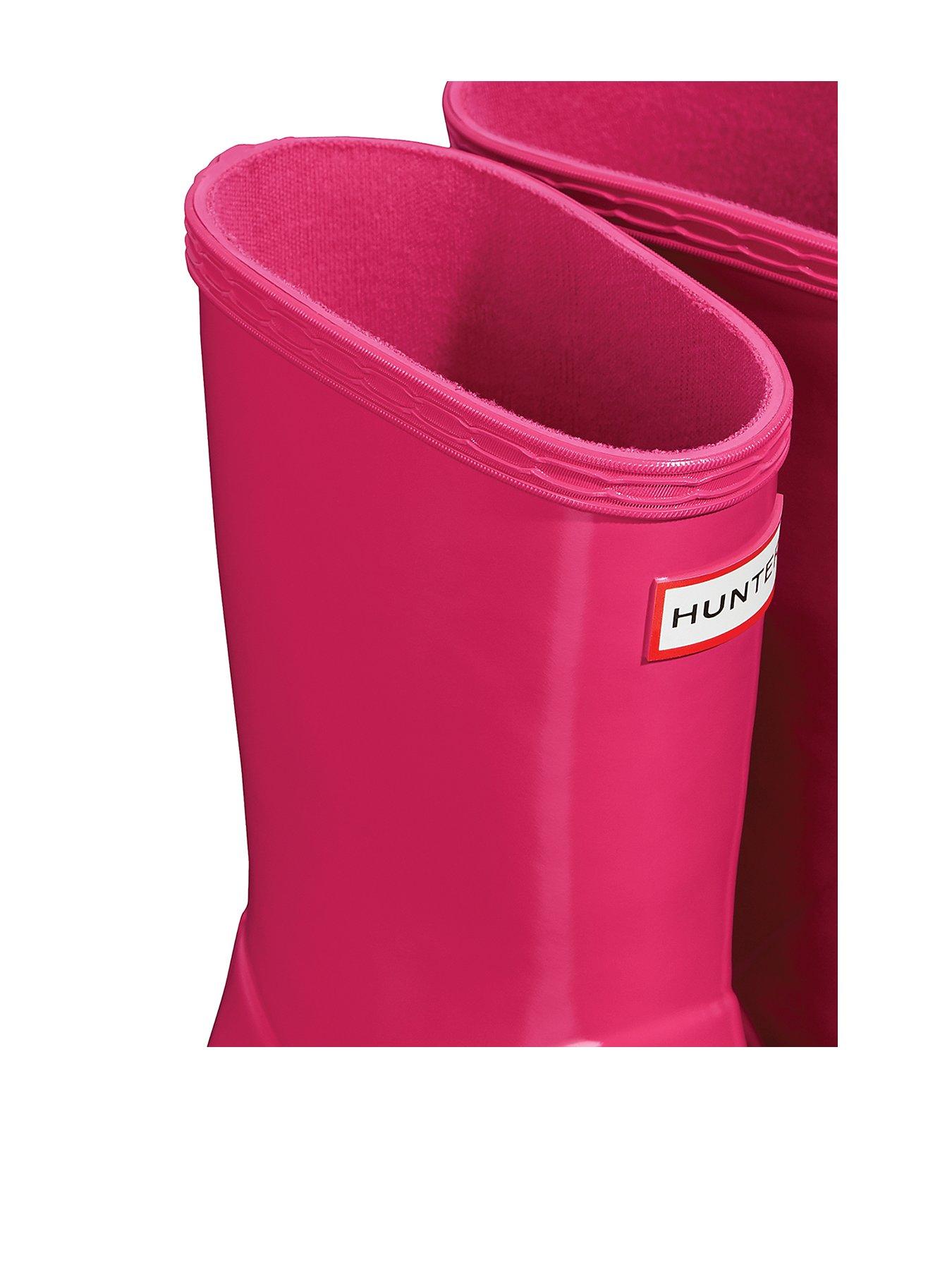 Kids Original Infant First Classic Gloss Wellington Boots - Bright Pink