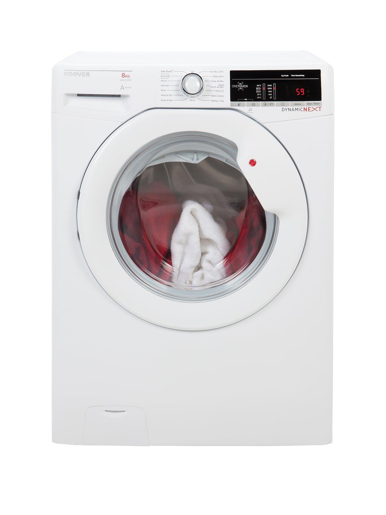 Hoover Dynamic Next Dxoa148Tlw3 8Kg Load, 1400 Spin Washing Machine With One Touch – White