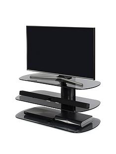 Off The Wall Skyline 100 cm TV Stand - Black/Grey Glass - fits up to 46 inch TV