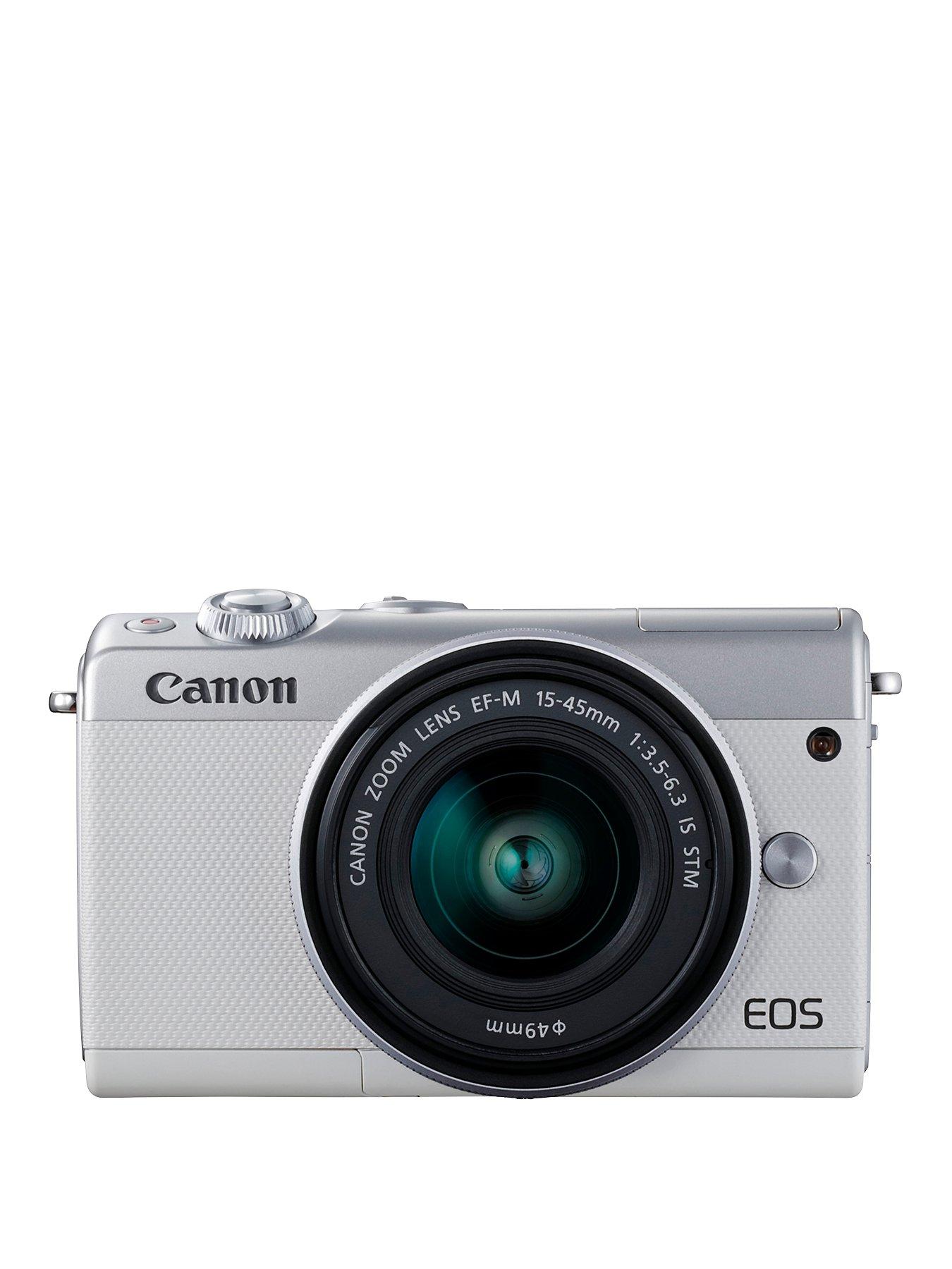 Canon Eos M100 Csc Camera Kit Inc 15-45Mm Lens &Amp; Irista 50Gb Storage - White