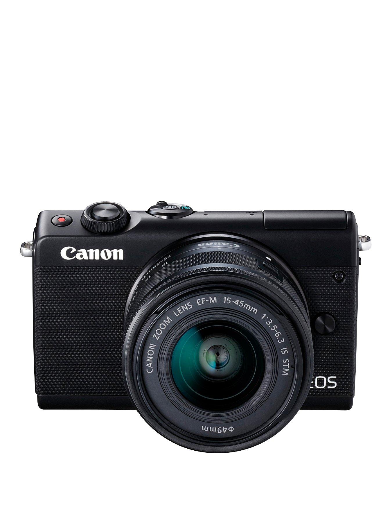 Canon Eos M100 Csc Camera Kit Including 15-45Mm Lens And Irista 50Gb Storage - Black