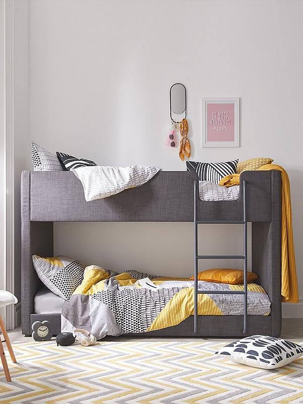 Lubana Fabric Bunk Bed Frame With, Basketball Bunk Bed With Sliders Instructions