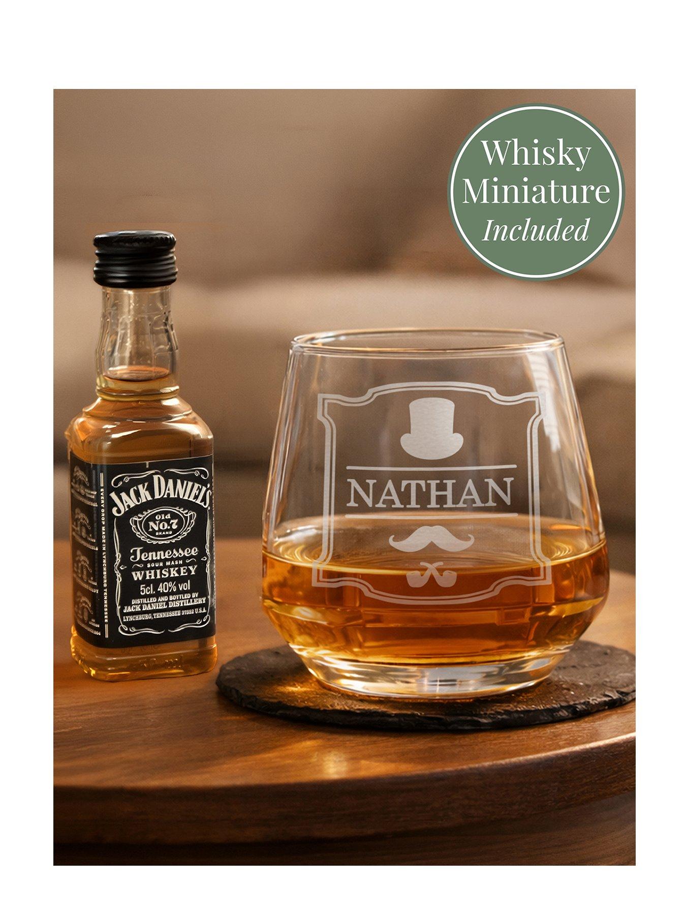 The Personalised Memento Company Personalised Gentleman's Glass With A Miniature Jack Daniel's