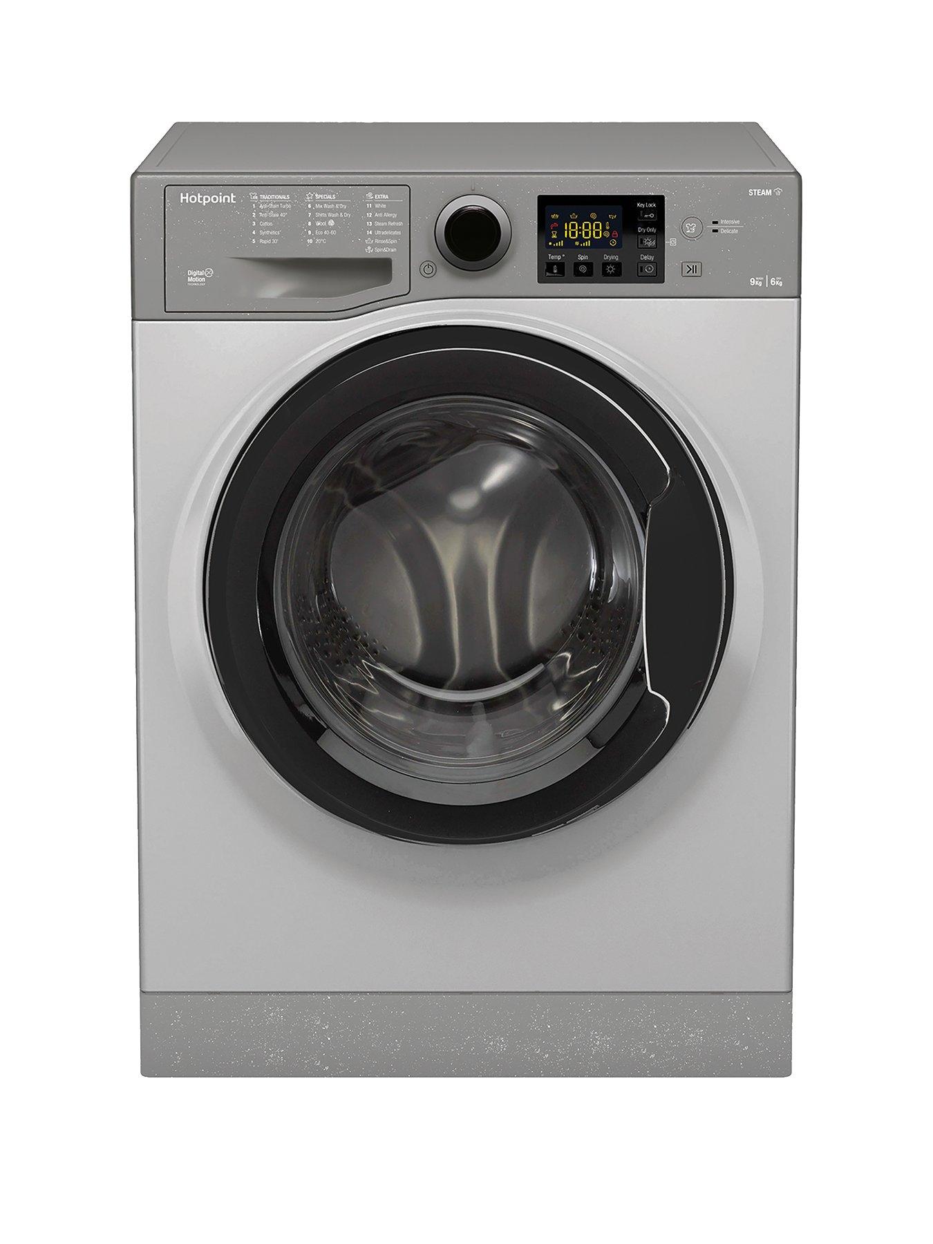 Hotpoint Aquarius Fdl9640G 9Kg Wash, 6Kg Dry, 1400 Spin Washer Dryer - Graphite