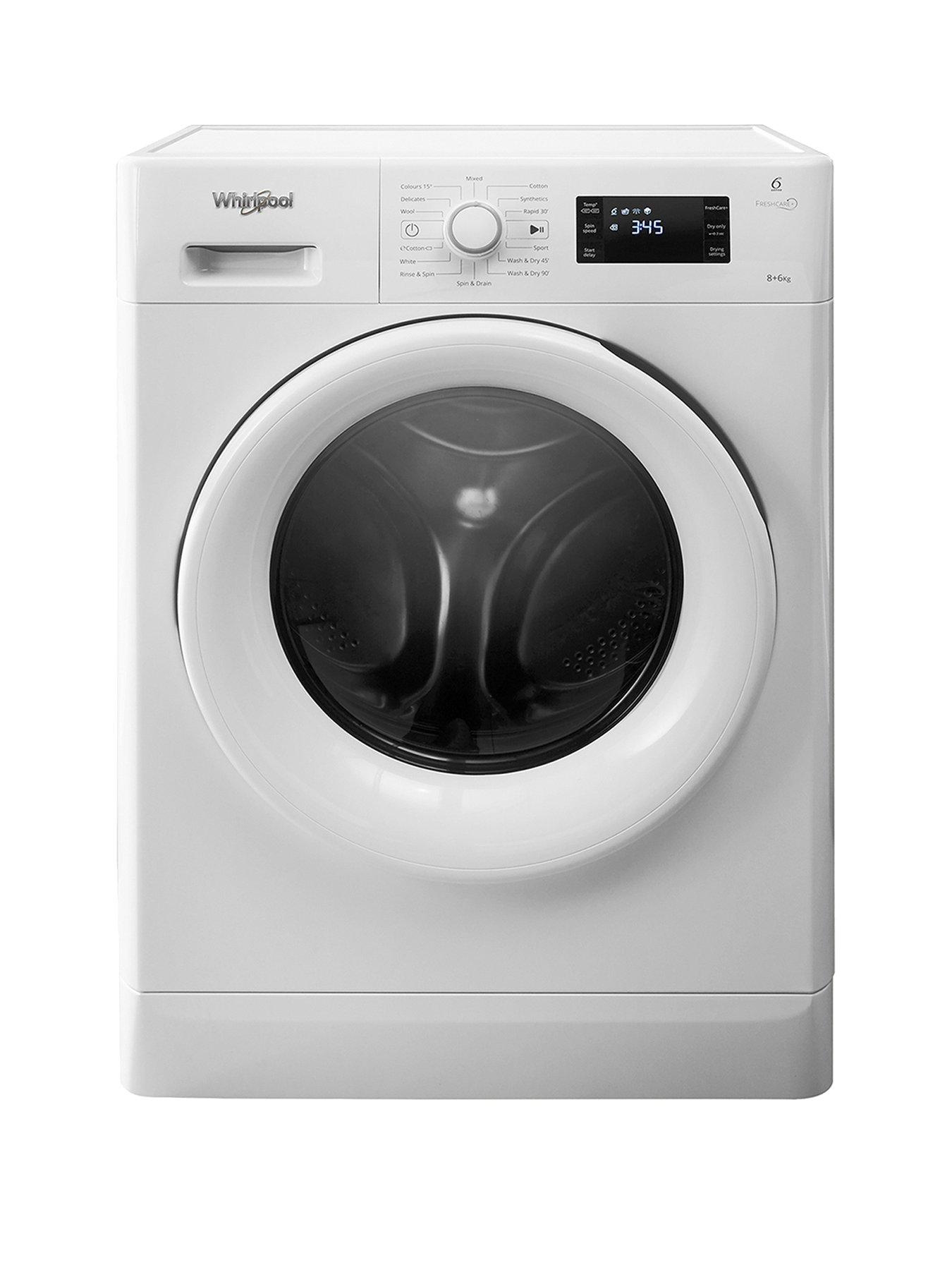 Whirlpool Freshcare Fwdg86148W 8Kg Wash, 6Kg Dry, 1400 Spin Washer Dryer – White