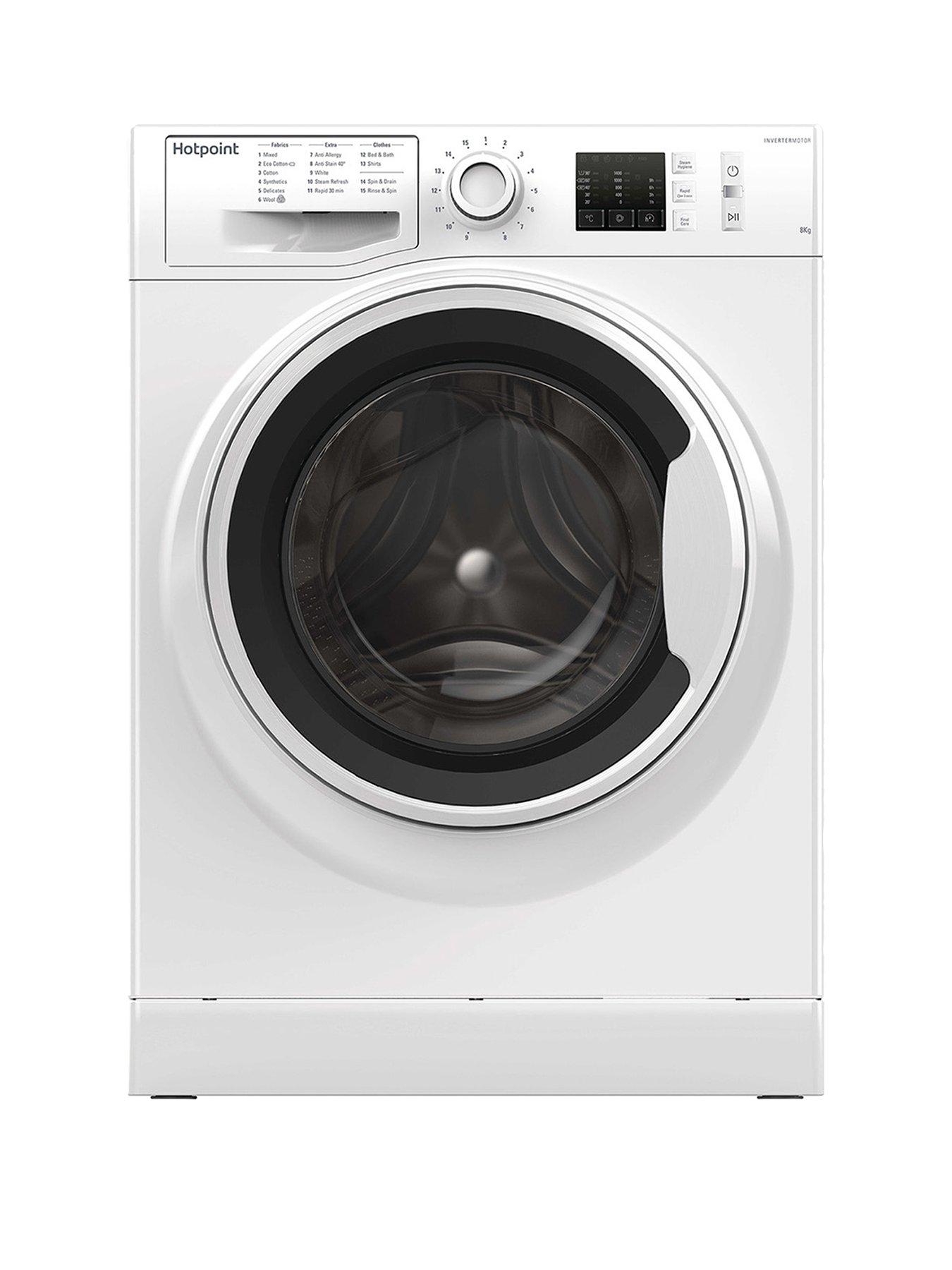 Hotpoint Nm10844Ww 8Kg Load, 1400 Spin Washing Machine - White
