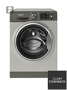 Hotpoint Active Care NM11946GCA 9kg Load, 1400 Spin Washing Machine - Graphite