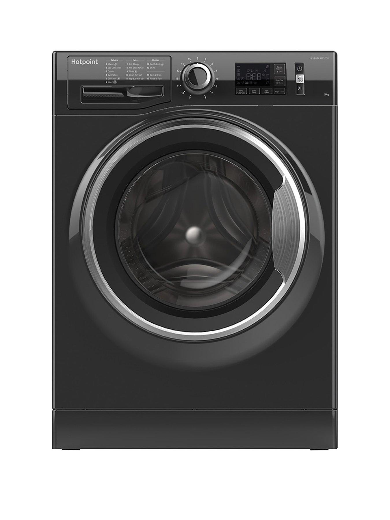 Hotpoint Active Care Nm11946Bca 9Kg Load, 1400 Spin Washing Machine - Black