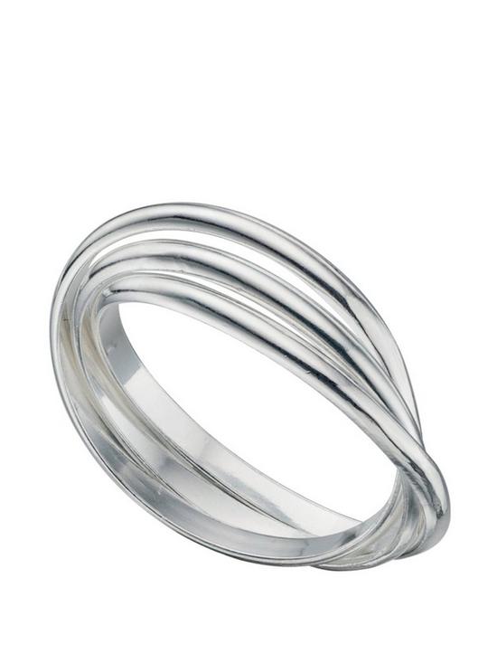 stillFront image of the-love-silver-collection-sterling-silver-3-piece-russian-twist-interlinked-ring