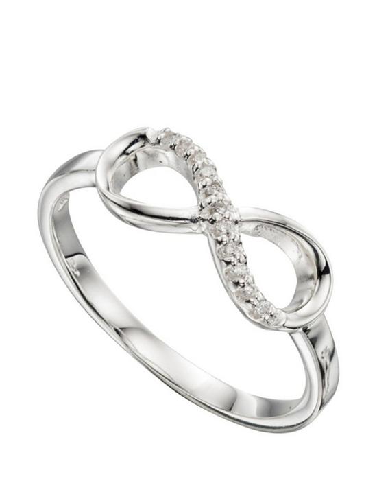 front image of the-love-silver-collection-sterling-silver-cubic-zirconia-pave-infinity-ring