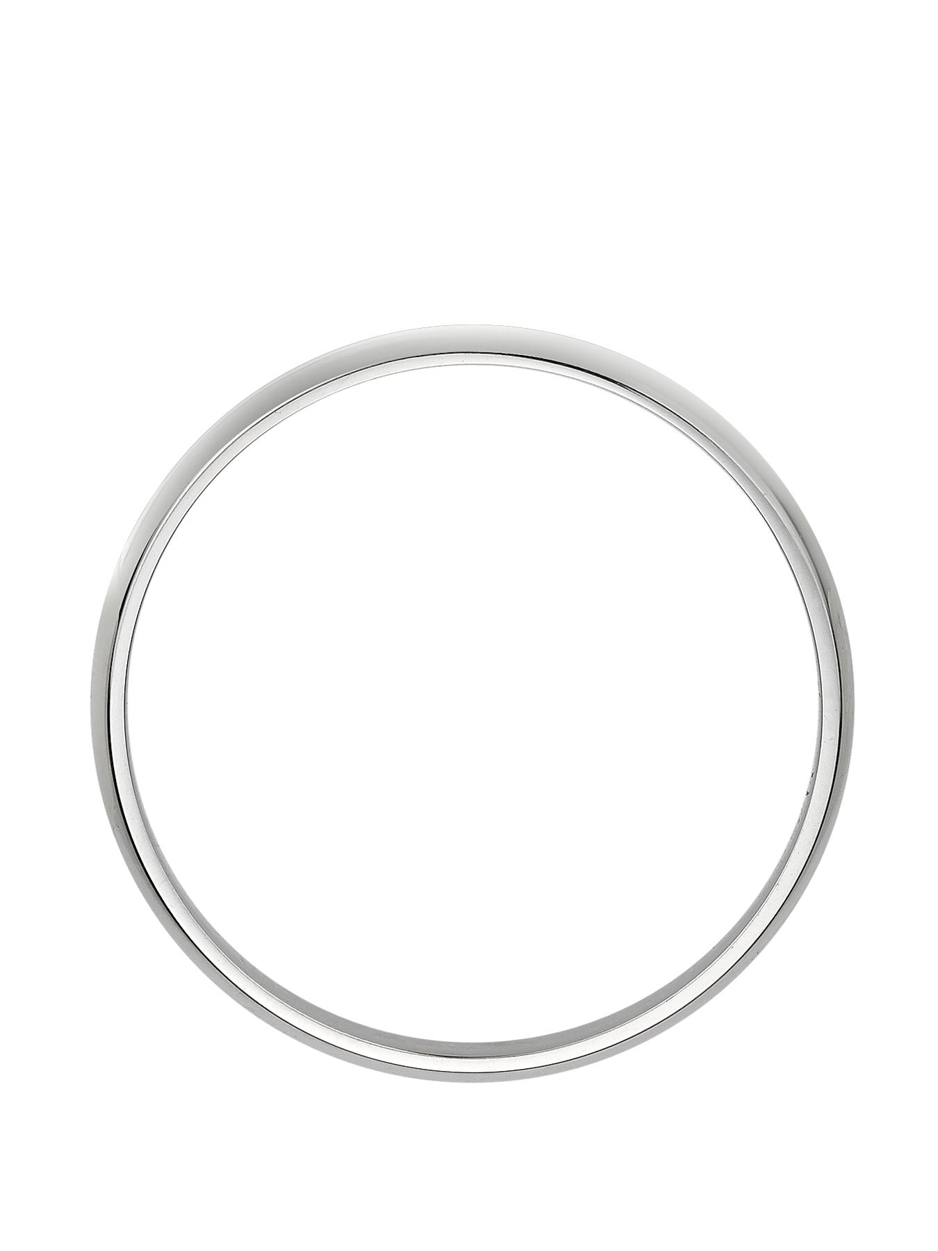 Image 3 of 3 of The Love Collection Platinum D-Shaped Wedding Band - 3 mm