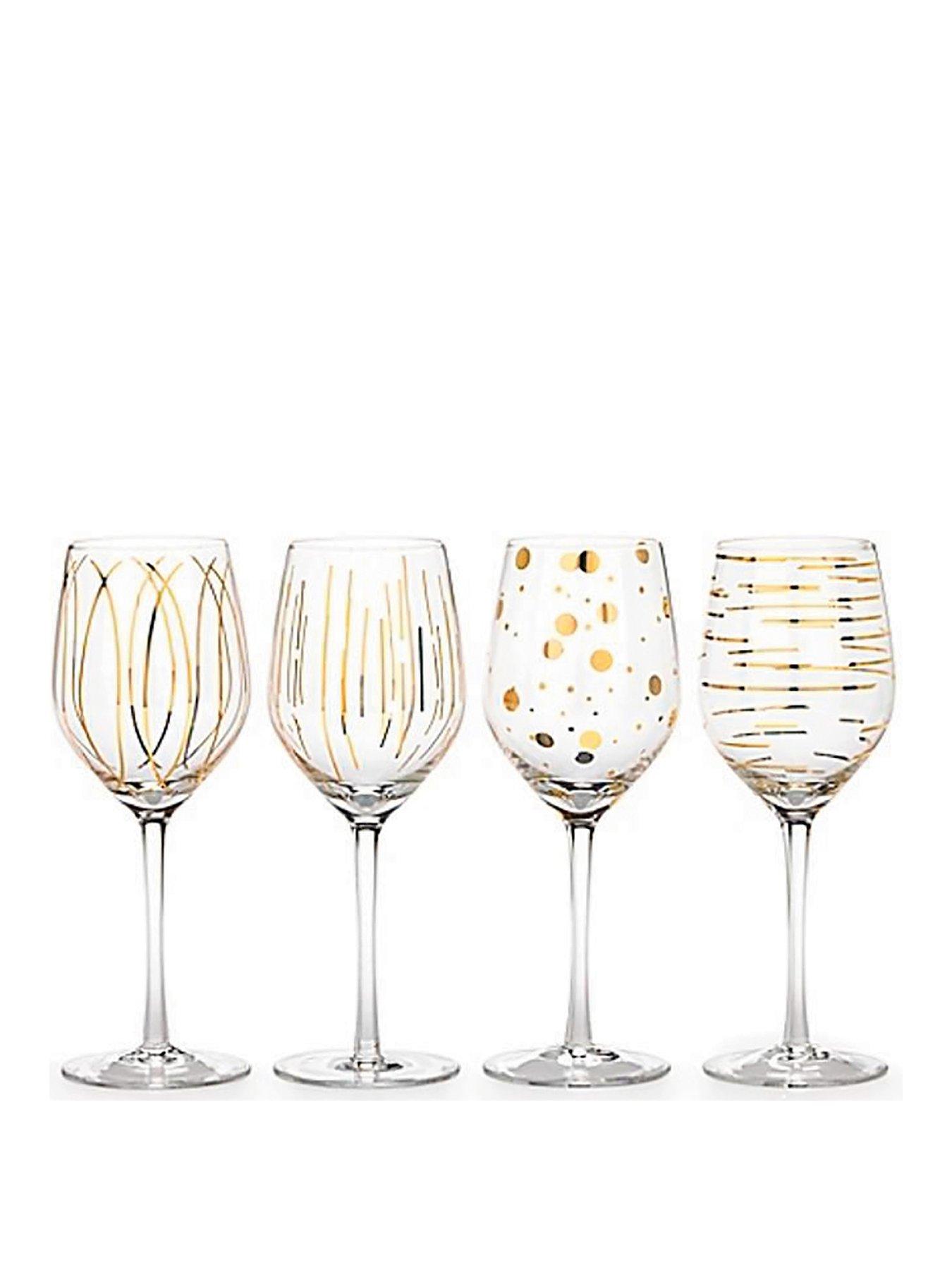 Creative Tops Mikasa Cheers Metallic Gold Wine Glasses &Ndash; Set Of 4 review