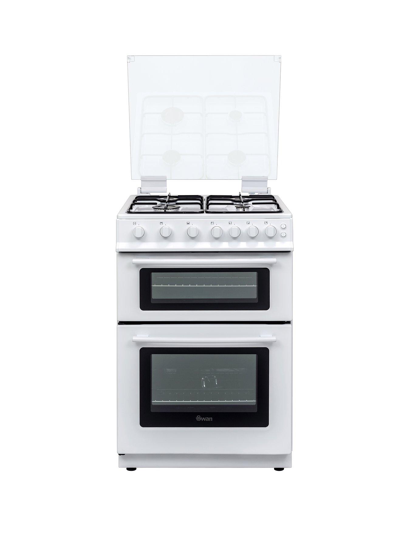 Swan Sx15861W 60Cm Wide Freestanding Gas Double Oven Cooker
