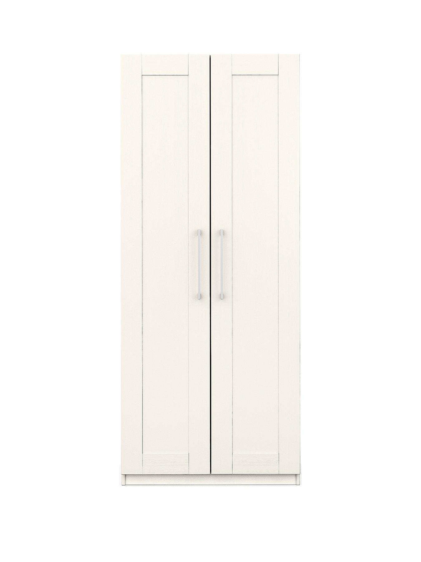 Product photograph of One Call Frodsham Ready Assembled 2 Door Wardrobe from very.co.uk