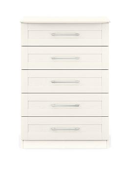 Product photograph of One Call Frodsham Ready Assembled 5 Drawer Chest from very.co.uk