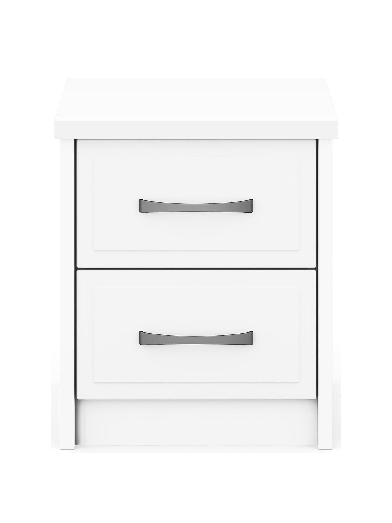 Home Furniture Diy New Sywell 2 Drawer Bedside Chest