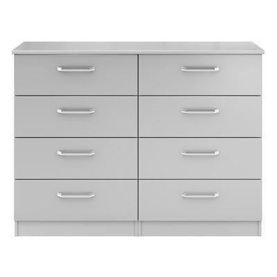 One Call Sanford Ready Assembled High Gloss 4 + 4 Drawer Chest