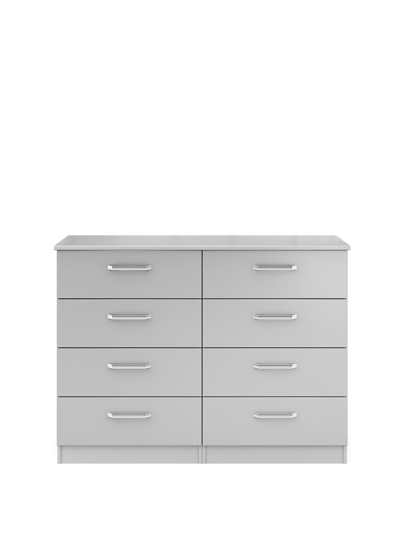 Image 1 of 5 of One Call Sanford&nbsp;Ready Assembled High Gloss 4 + 4 Drawer Chest