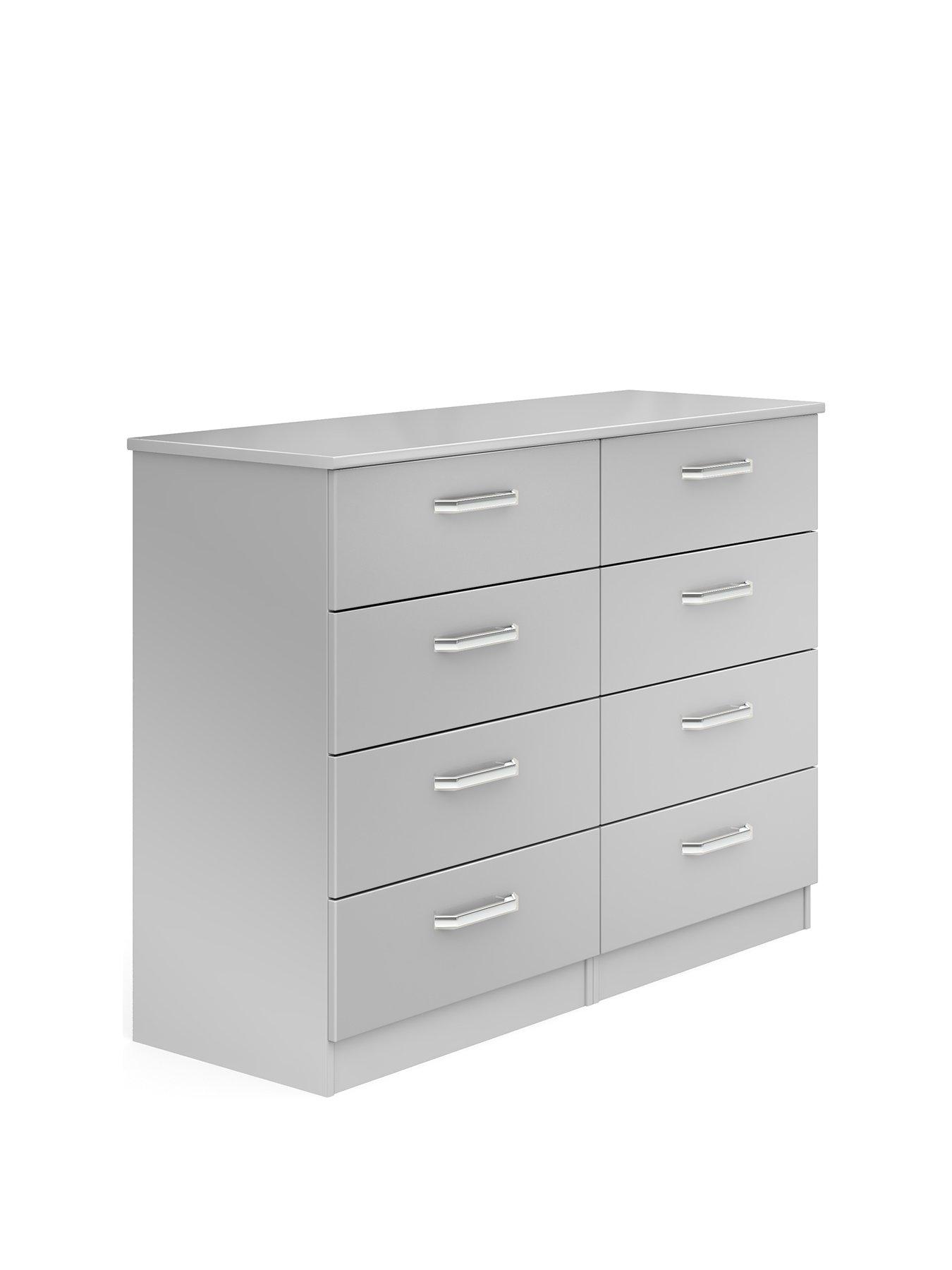 Image 3 of 5 of One Call Sanford&nbsp;Ready Assembled High Gloss 4 + 4 Drawer Chest