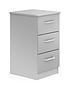  image of sanfordnbspready-assembled-high-gloss-3-drawer-bedside-chest