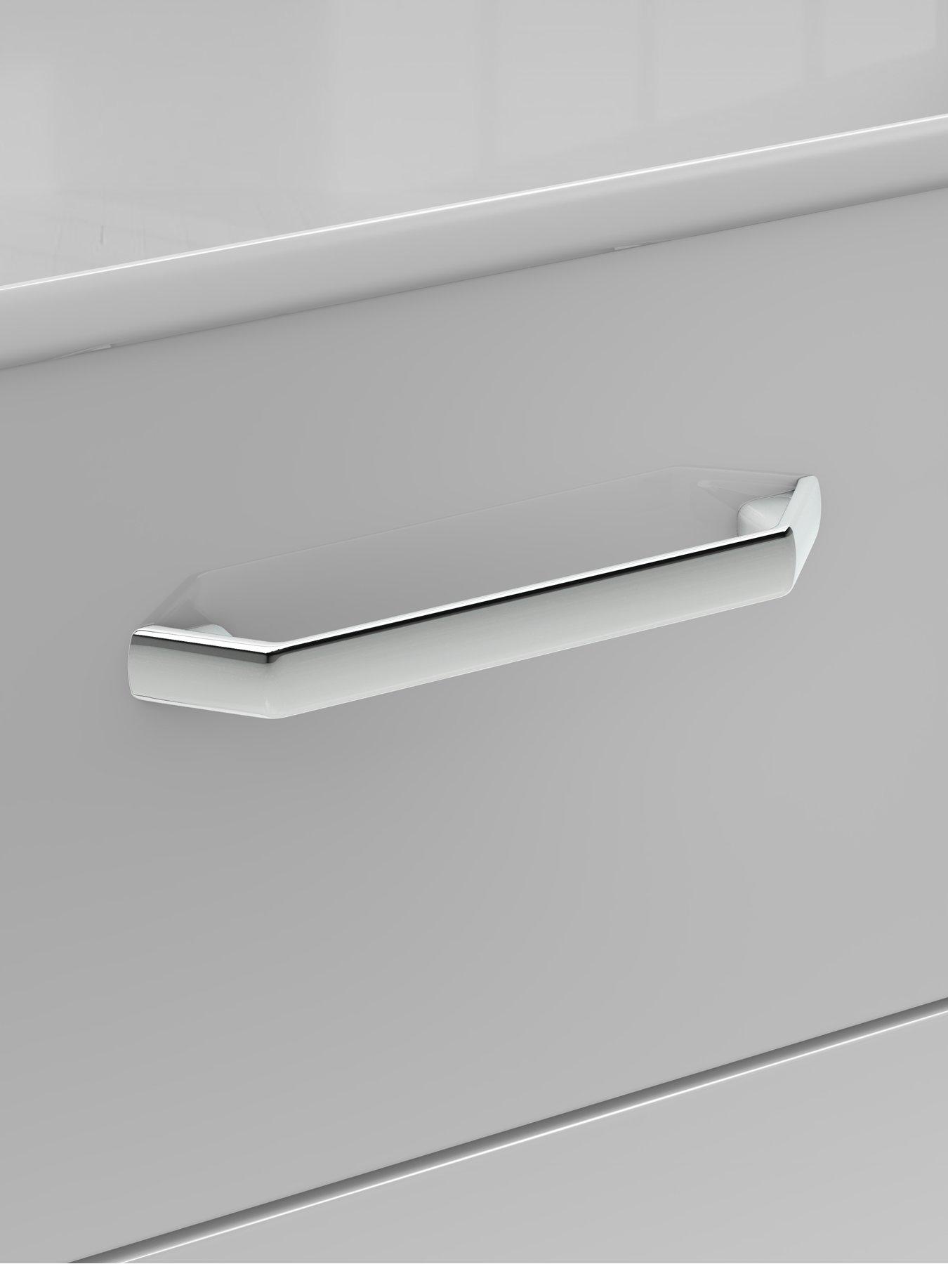 Image 5 of 5 of One Call Sanford&nbsp;Ready Assembled High Gloss 3 Drawer Bedside Chest