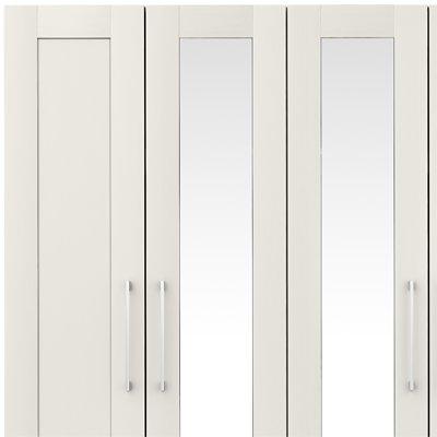 One Call Frodsham Part Assembled 4 Door Mirrored Wardrobe