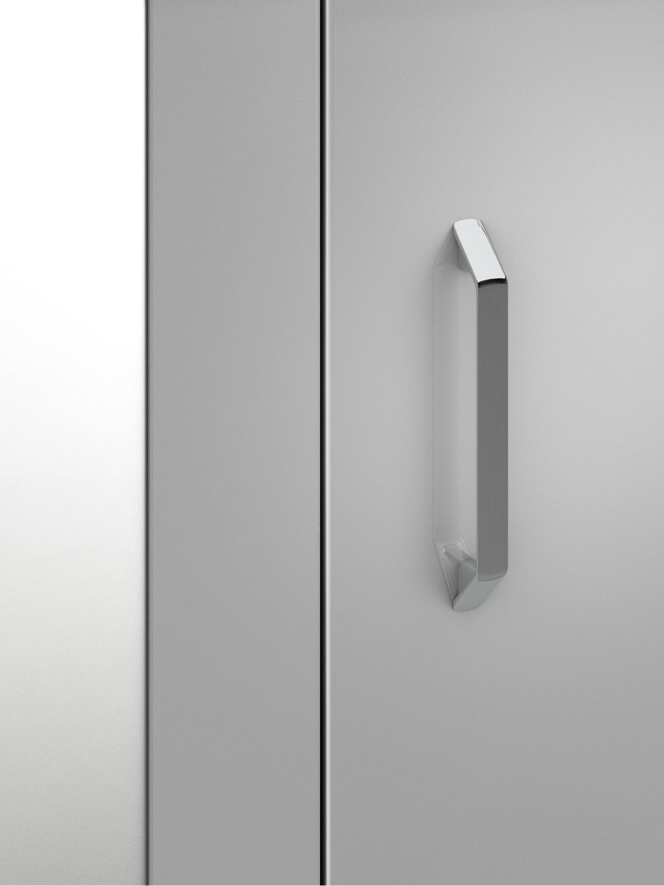 Image 5 of 5 of One Call Sanford Part Assembled&nbsp;3 Door High Gloss Mirrored Wardrobe