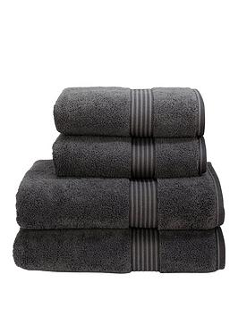Product photograph of Christy Supreme Hygro Reg Supima Cotton Towel Collection Ndash Graphite - Bath Towel from very.co.uk