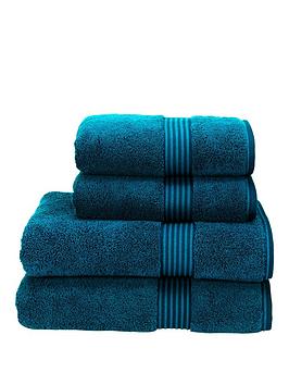 Product photograph of Christy Supreme Hygro 100 Supirma Cotton 650gsm Towel Range - Kingfisher - Hand Towel from very.co.uk