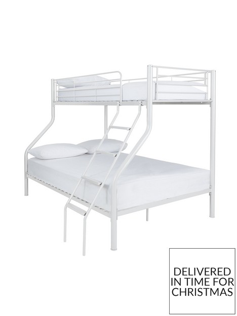 very-home-domino-metal-trio-bunk-bed-with-optional-mattresses-fitted-with-a-ladder-and-guard-rail-on-the-top-bunk