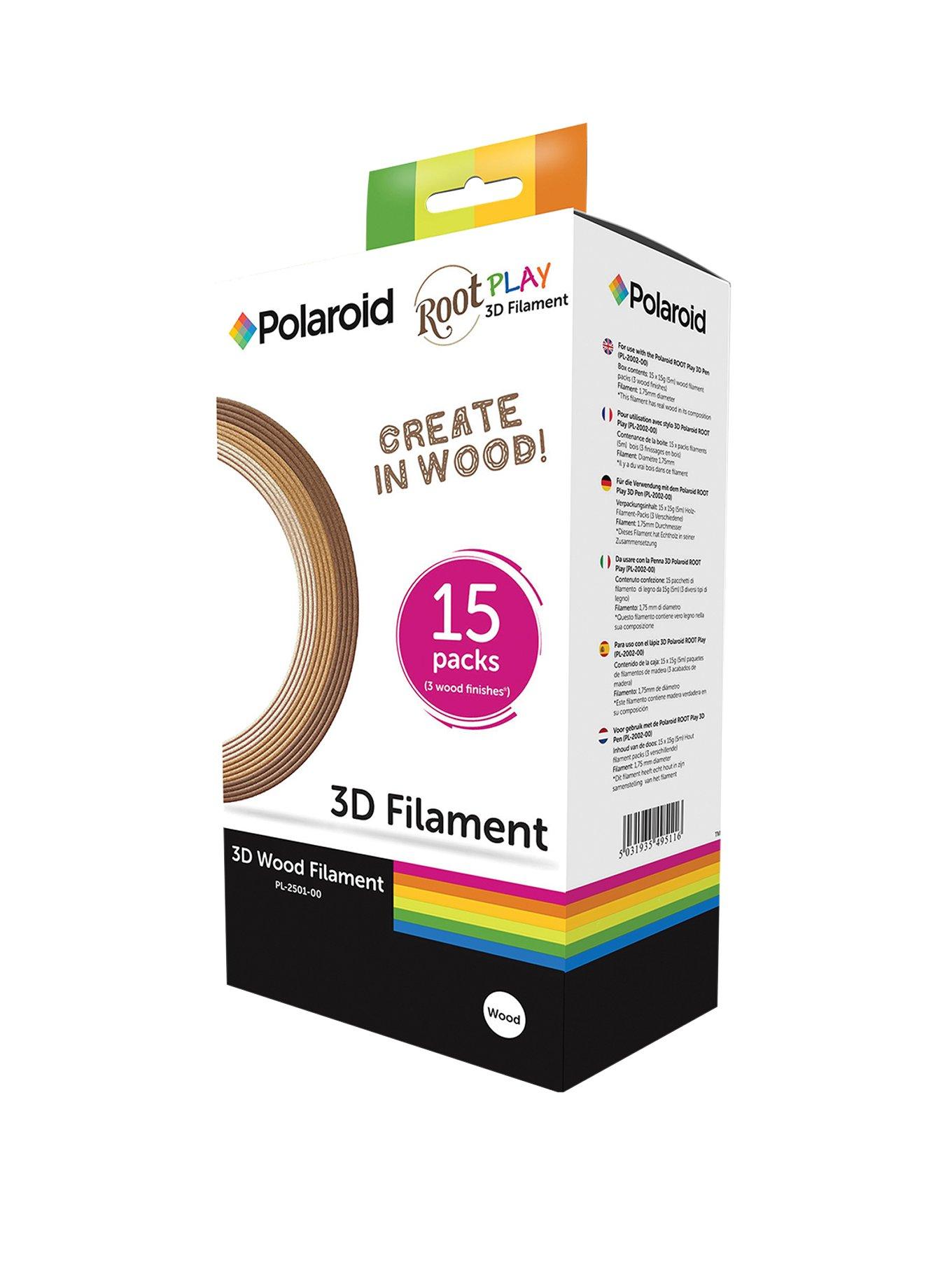 Polaroid 3D Wood Filament (Box Of 15 Reels)