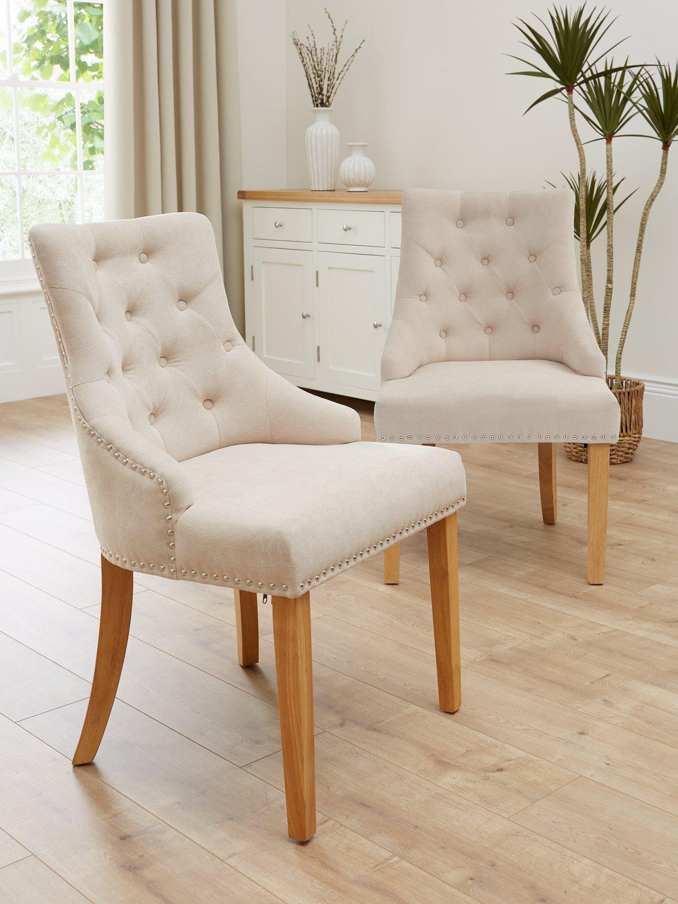 Very Home Pair of Warwick Fabric Dining Chairs - FSC® Certified
