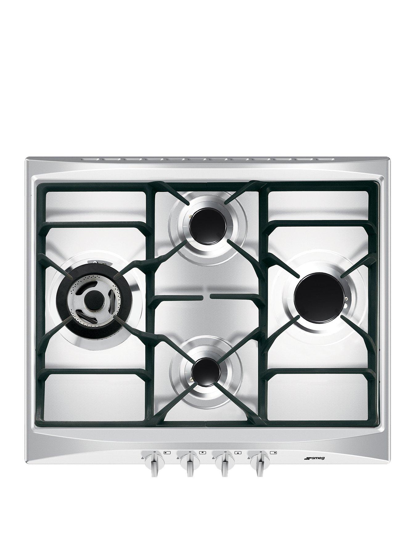 Smeg Cucina Sr264Xgh 60Cm Wide 4-Burner Gas Hob With Ultra Rapid Burner – Stainless Steel