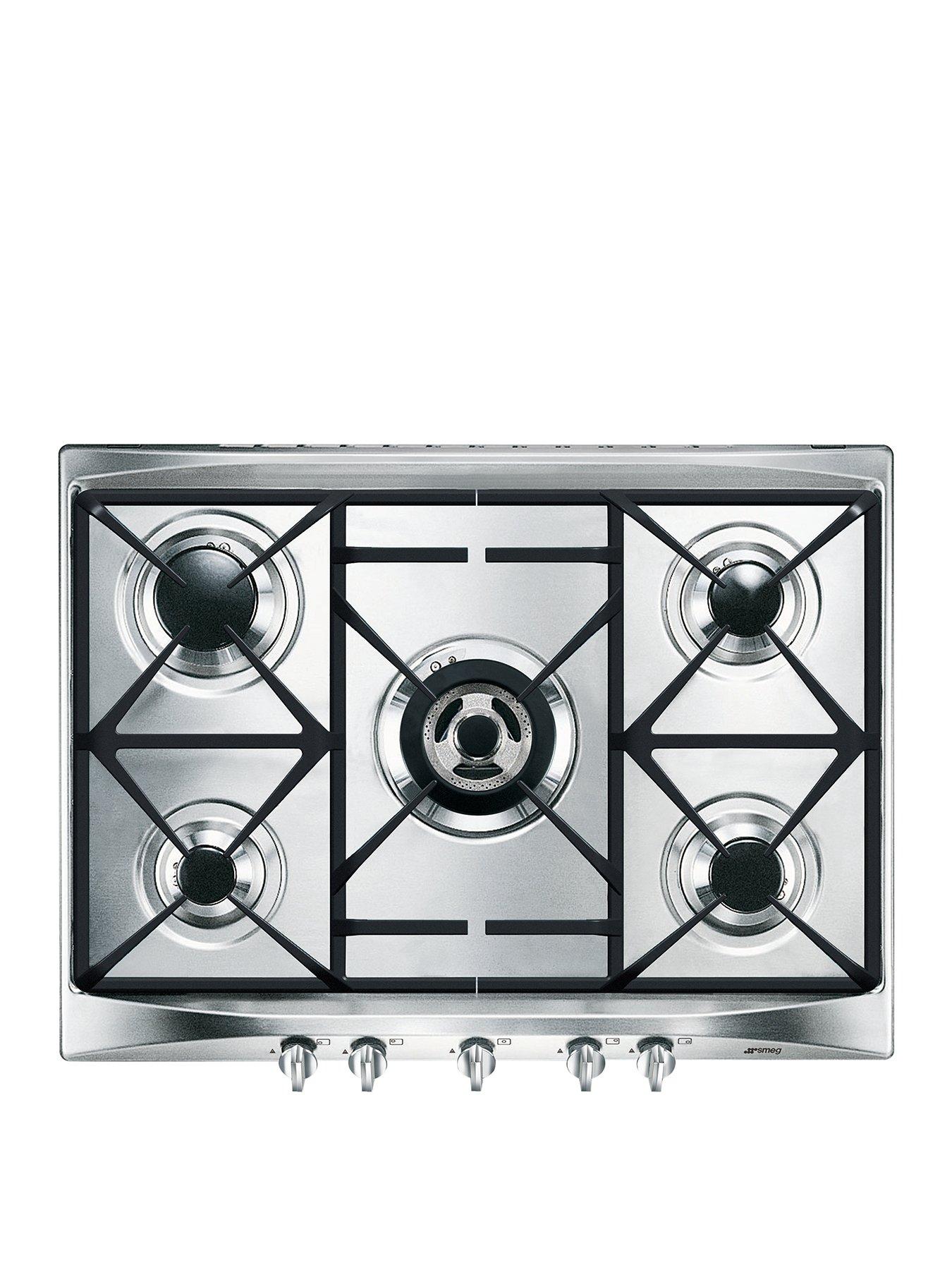 Smeg Cucina Sr275Xgh 69Cm 5-Burner Gas Hob With Ultra Rapid Burner – Stainless Steel
