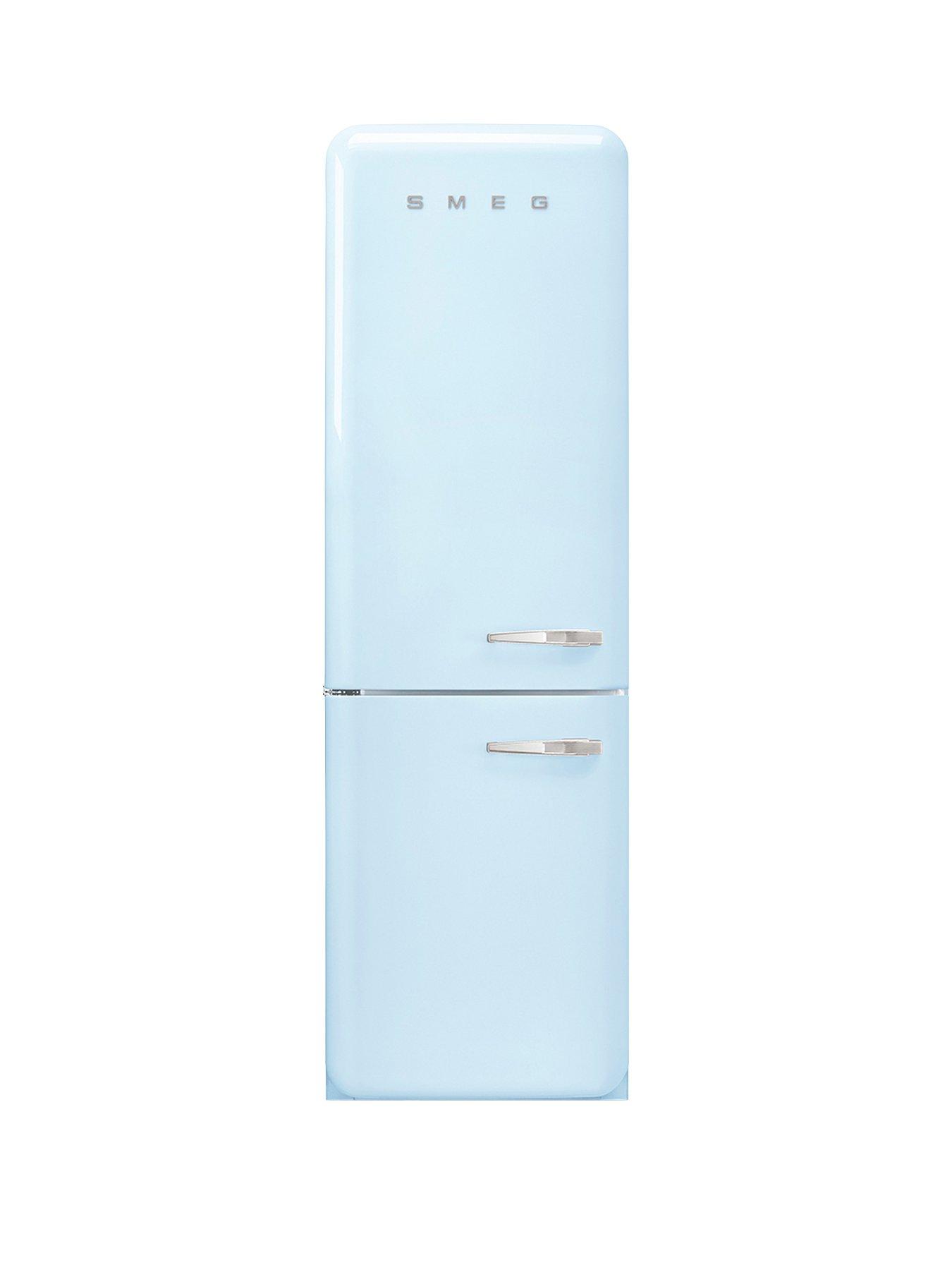 Smeg Fab32 60Cm Retro Style Left Hand Hinge Frost Free Fridge Freezer - Pastel Blue - Right Handed Hinge Fridge