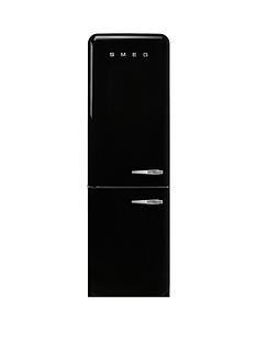 Smeg FAB32 60CM RETRO STYLE RIGHT HAND HINGE FROST FREE FRIDGE FREEZER - BLACK