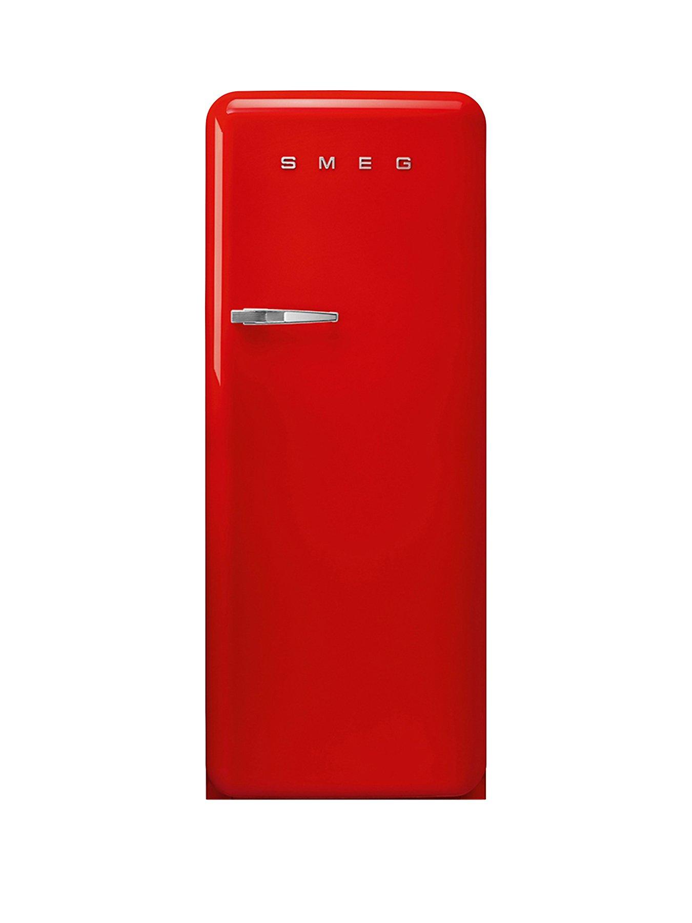 Smeg Fab28 60Cm Retro Style Left Hand Hinge Fridge With Icebox – Red – Left Handed Hinge Fridge