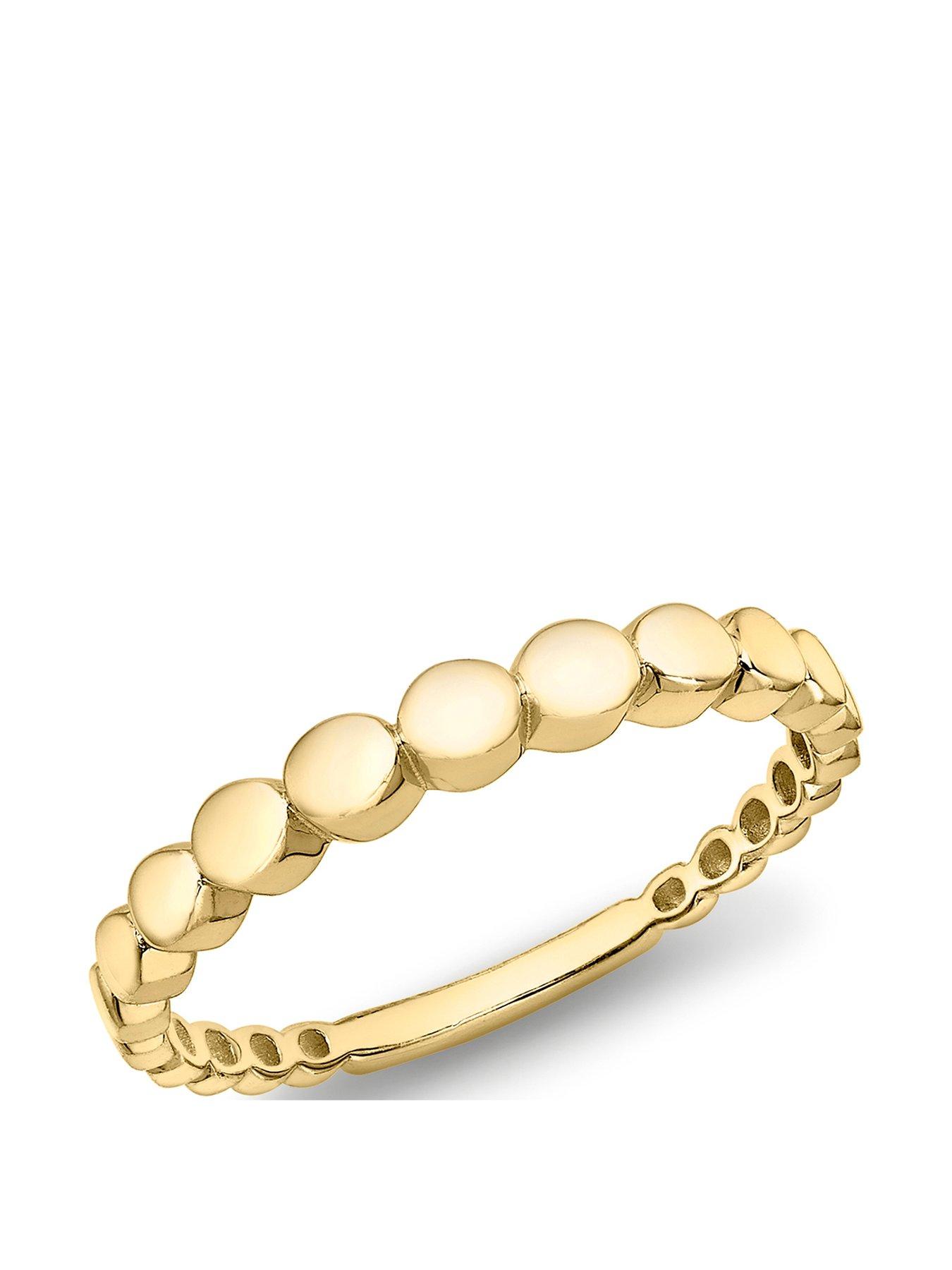 Women 9ct Gold Graduated Circle Ring