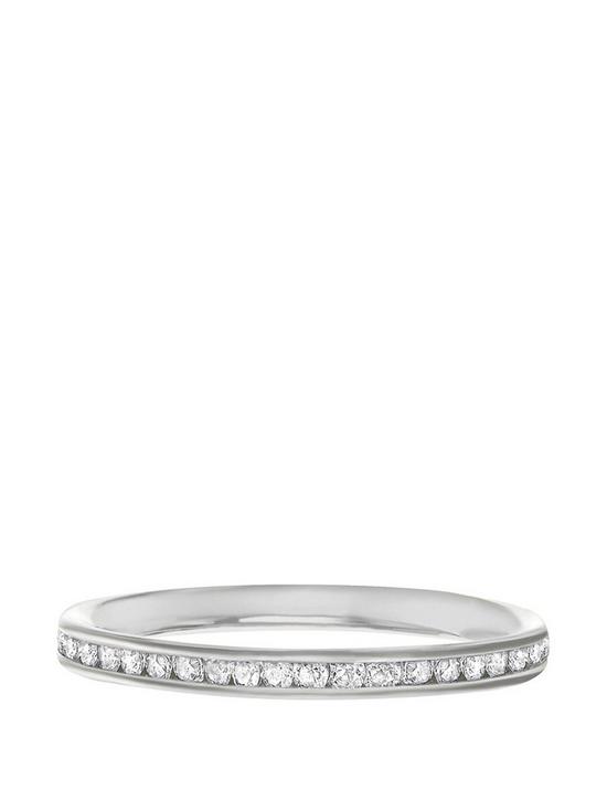 stillFront image of love-gold-9ct-white-gold-cubic-zirconia-set-ring