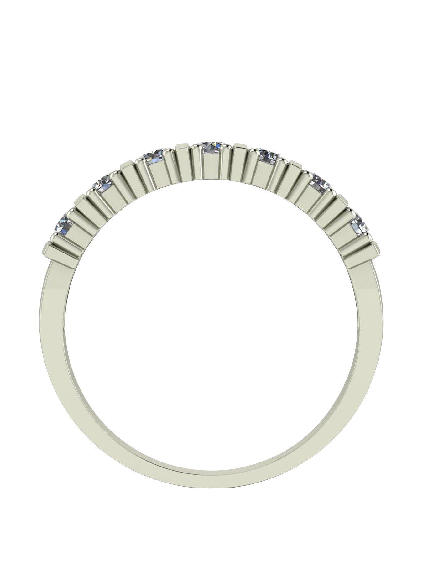 Image 2 of 5 of Moissanite 9ct Gold 1/2 Carat Eq Moissanite 7 Stone Eternity Ring