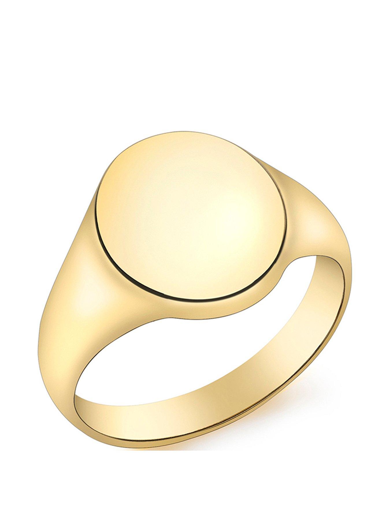 Signet Ring Sovereign Ring H Samuel 9ct Yellow Gold Men's Onyx