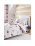  image of catherine-lansfield-woodland-friends-easy-care-duvet-cover-set-pink