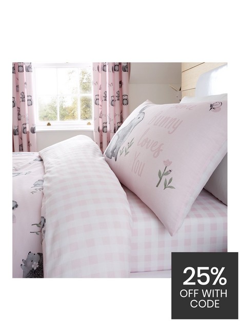 catherine-lansfield-woodland-friends-easy-care-fitted-sheet-pink